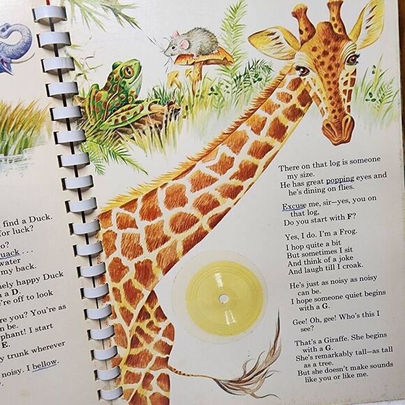 Vintage Children's Toys, 70s Fisher Price "Animal Sounds" Talk To Me Record Book - Picture 7 of 9